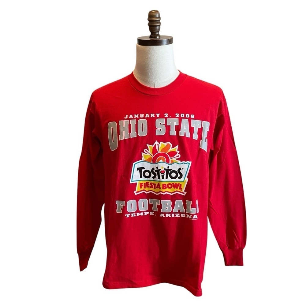 Vintage OSU Ohio State Football Shirt Tostitos Fiesta Bowl Red Size Medium NWOT